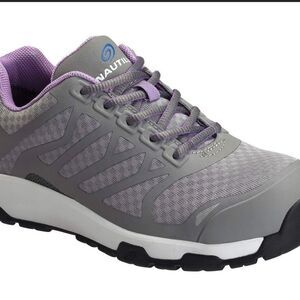 Women's Gray and Purple Athletic Shoes